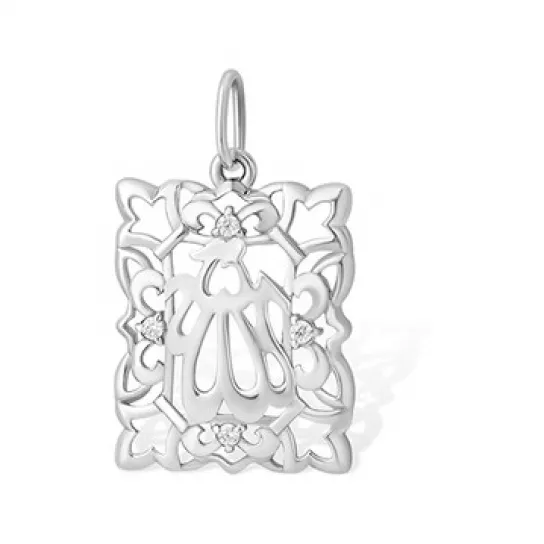 Подвеска с фианитом из серебра