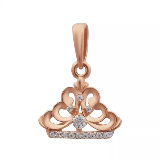 Подвеска с фианитом из золота