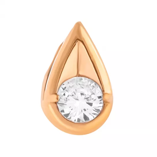 Подвеска с фианитом из золота