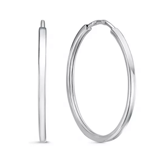 Серьги-конго из серебра