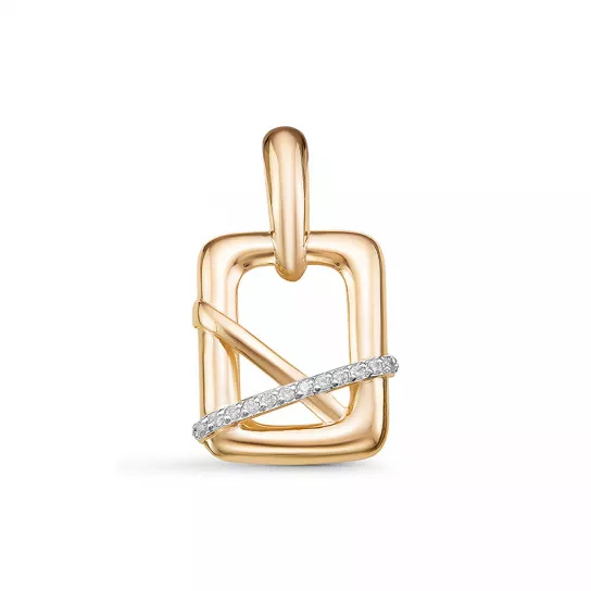 Подвеска с фианитом из золота