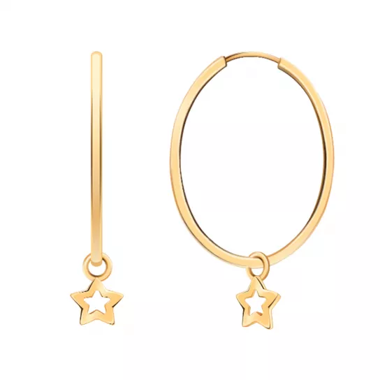 Серьги-конго из золота