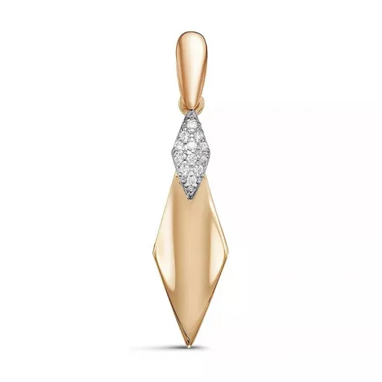Подвеска с фианитом из золота