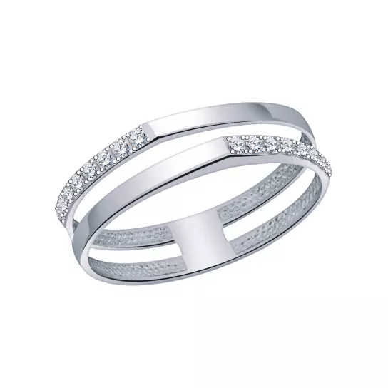 Кольцо с фианитом из золота