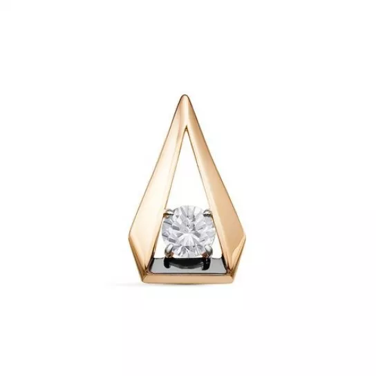 Подвеска с фианитом из золота