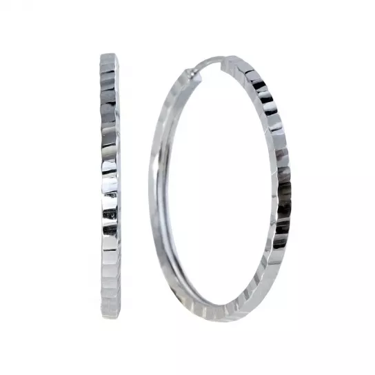 Серьги-конго из серебра