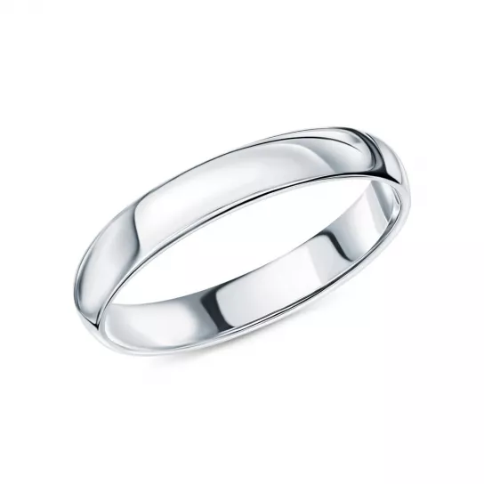 Кольцо обручальное из серебра