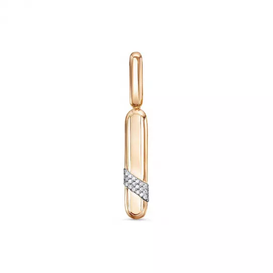 Подвеска с фианитом из золота