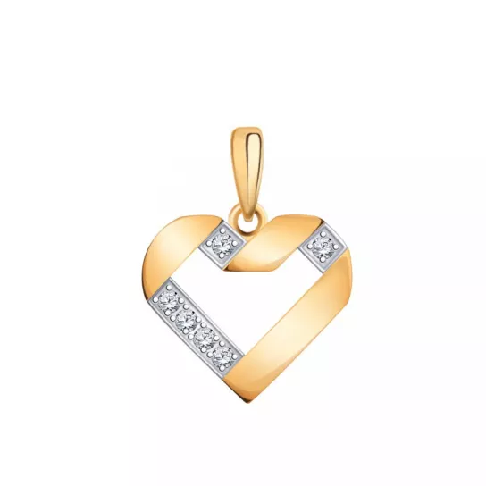 Подвеска с фианитом из золота