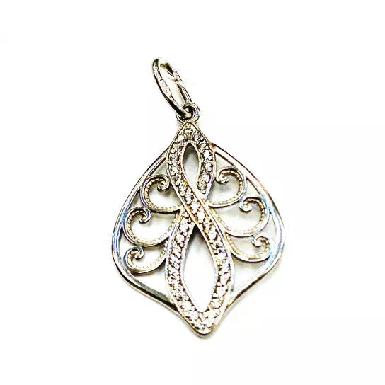 Подвеска с фианитом из серебра