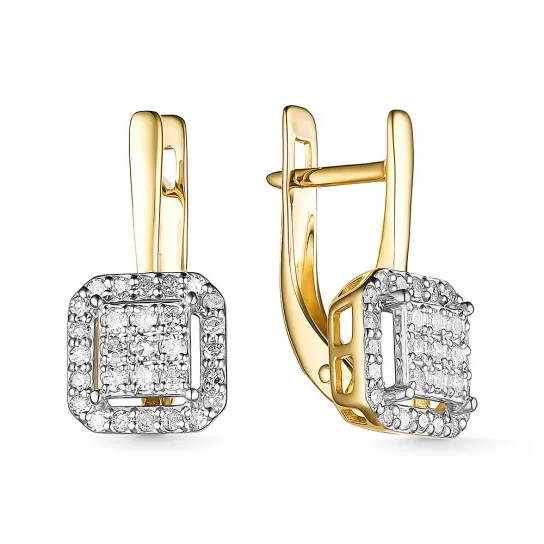 Серьги с бриллиантами из золота