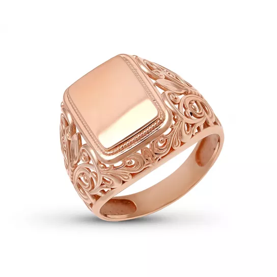 Кольцо-печатка из золота