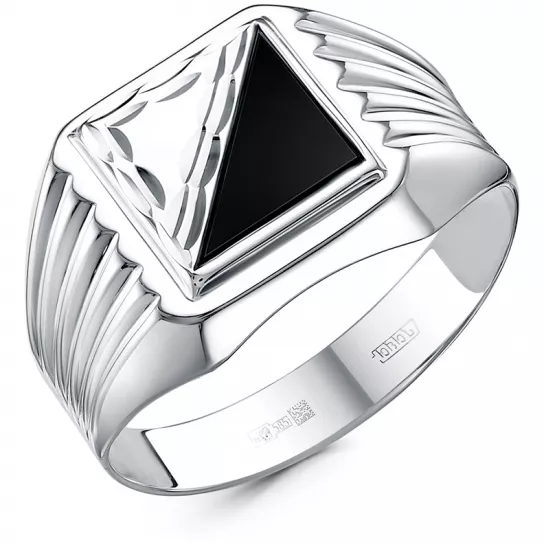 Кольцо-печатка из серебра