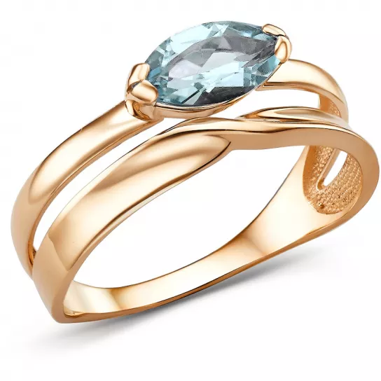 Кольцо с топазом из золота