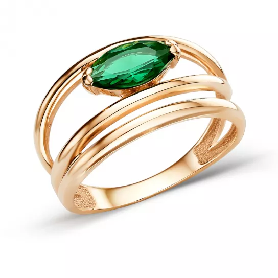 Кольцо с кварцем из золота