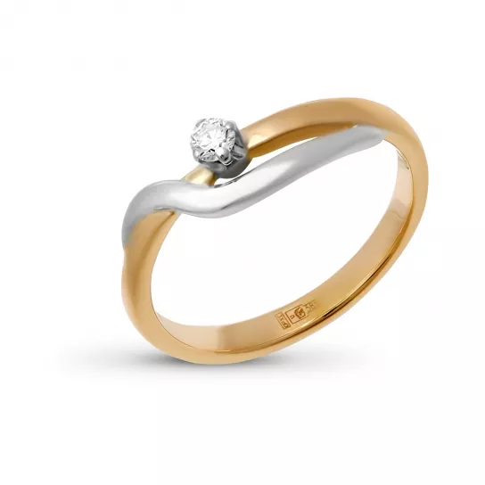 Кольцо с бриллиантами из золота