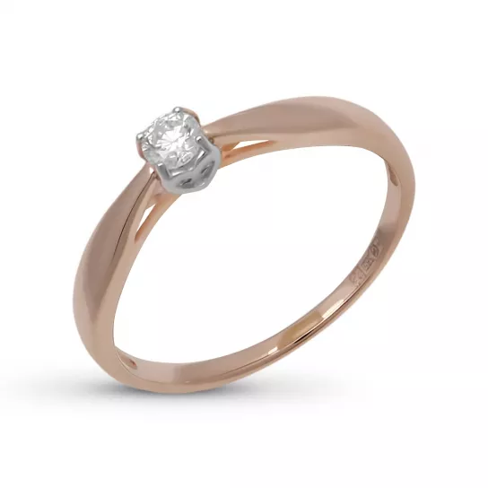 Кольцо с бриллиантами из золота