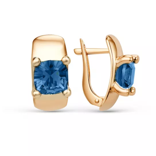 Серьги с топазом из золота