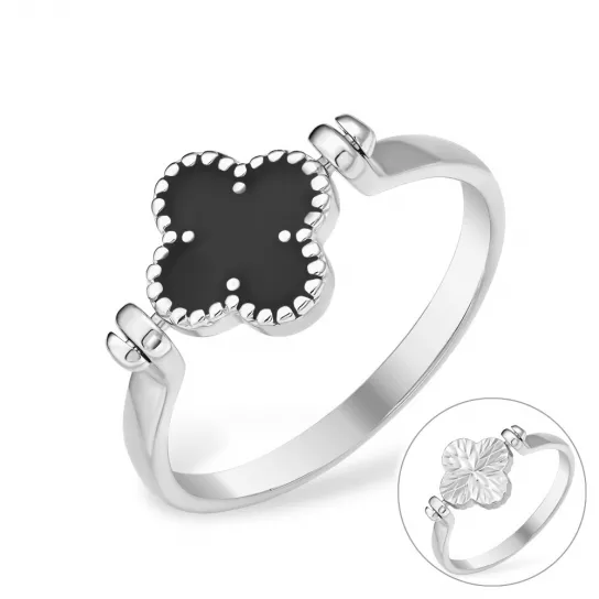 Кольцо с эмалью из серебра