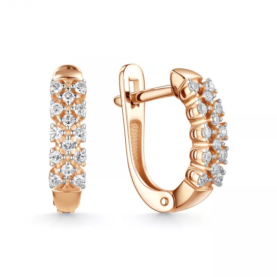 Серьги с бриллиантами из золота