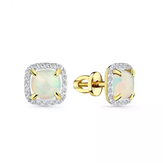 Пусеты с бриллиантами из золота