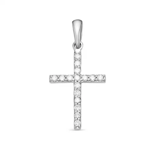 Крест с бриллиантами из золота