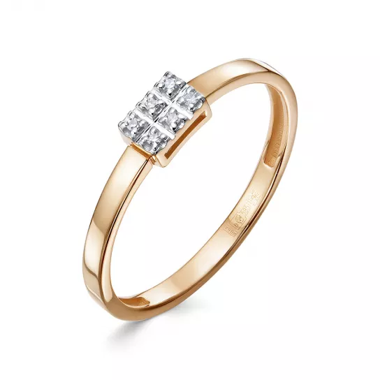 Кольцо с бриллиантами из золота