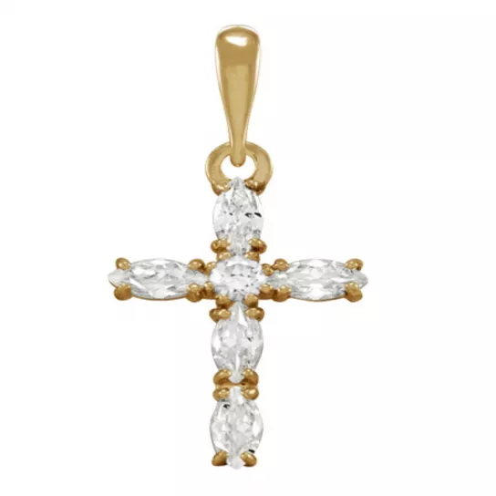 Подвеска с фианитом из золота