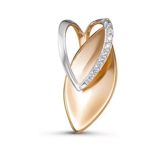 Подвеска с фианитом из золота