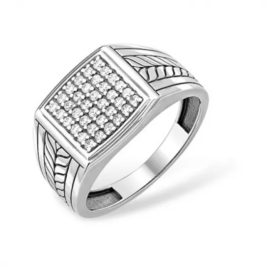 Кольцо-печатка из серебра