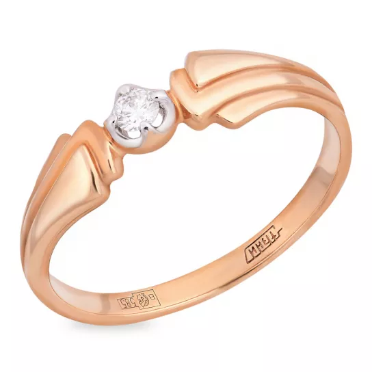 Кольцо с бриллиантами из золота