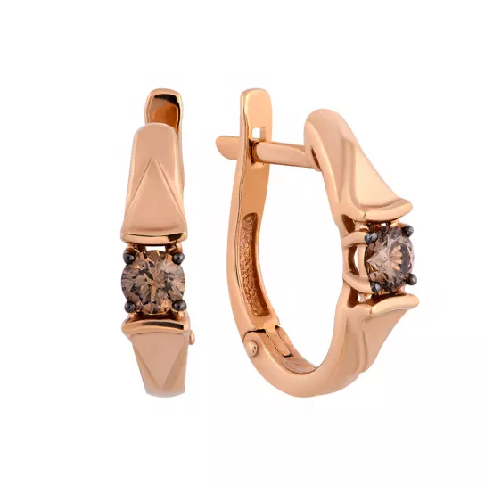 Серьги с бриллиантами из золота